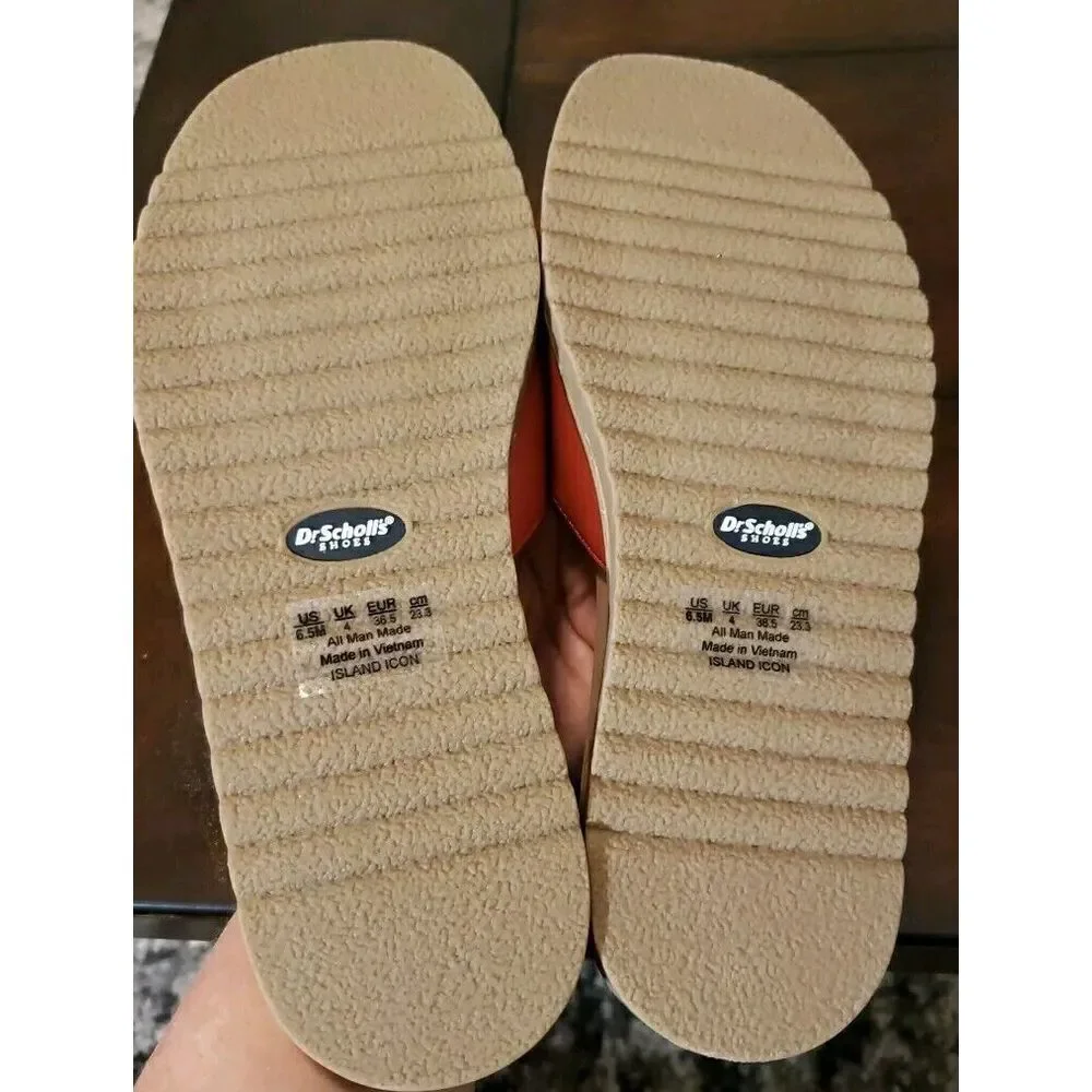 Dr. Scholls Buckle Slide Slight Wedge Sandals Size 6.5 Pink‎ Comfort Lightweight